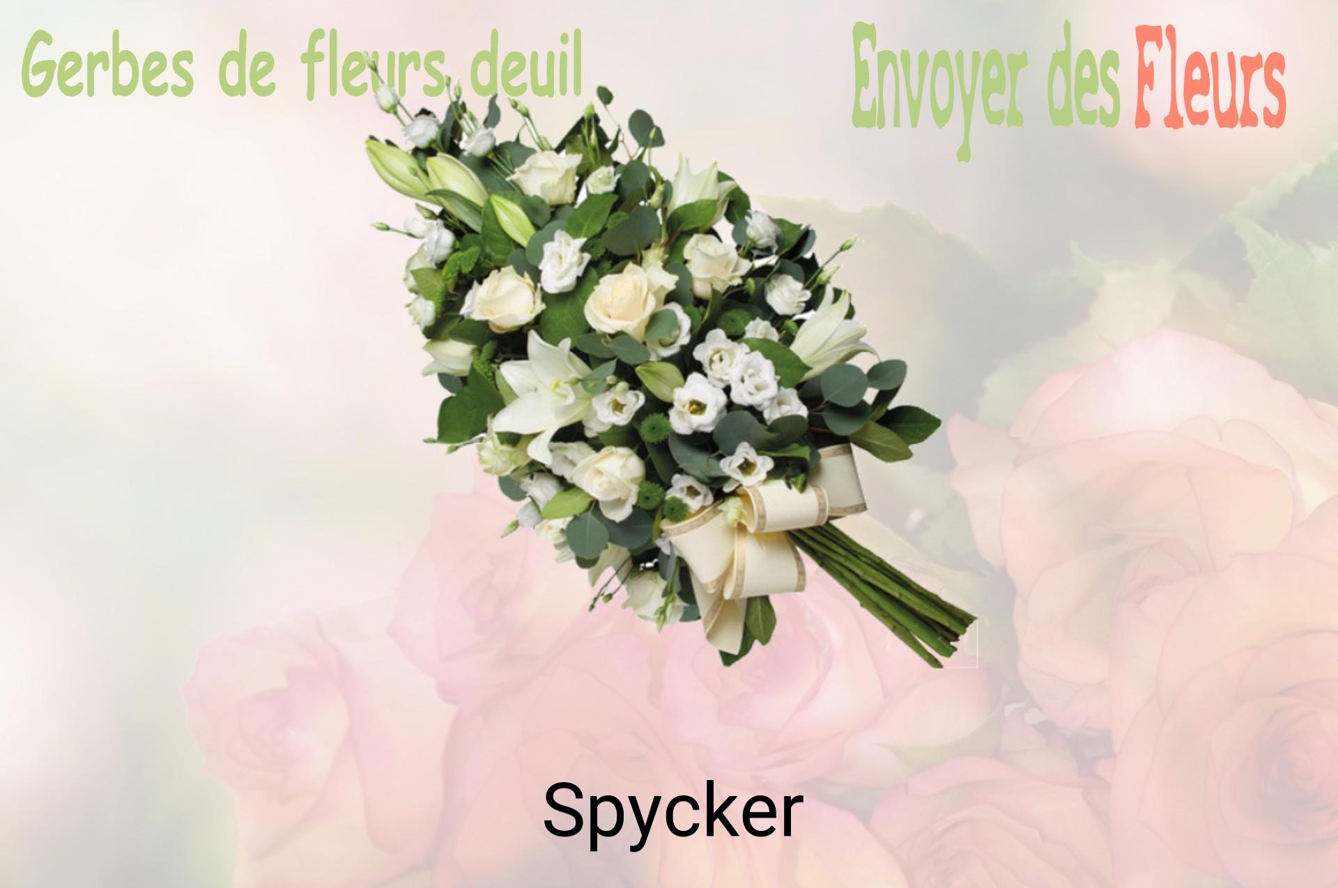 Gerbe de fleurs de deuil livrée à Spycker